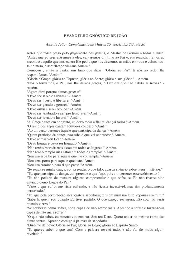 Capa do livro Evangelho Gnóstico de João