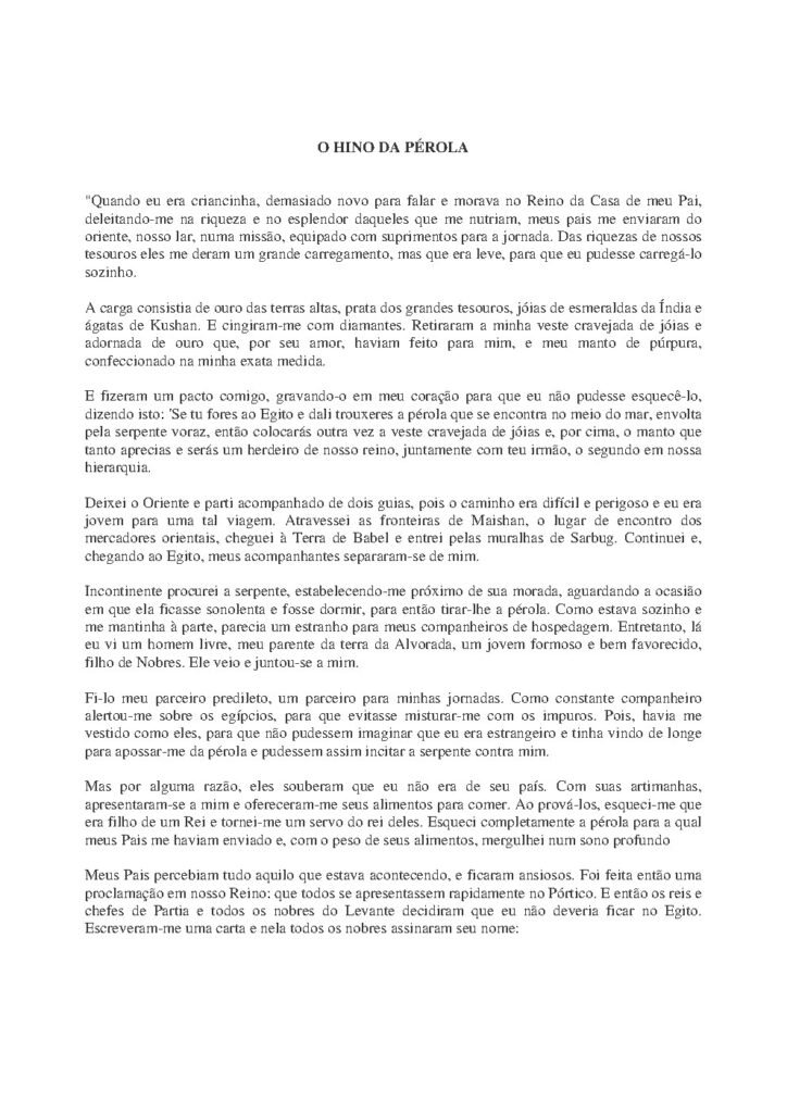 Capa do livro Hino Pérola