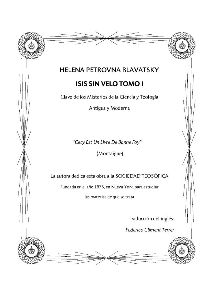Capa do livro Isis Sem o Véu