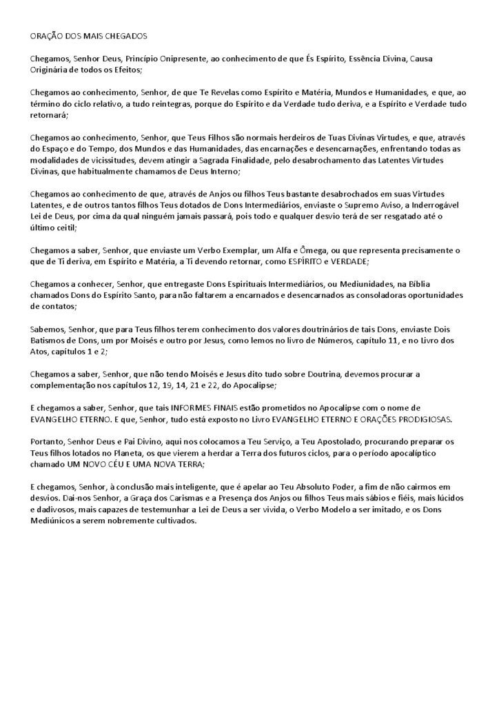 Capa do livro Oração dos Mais Chegados