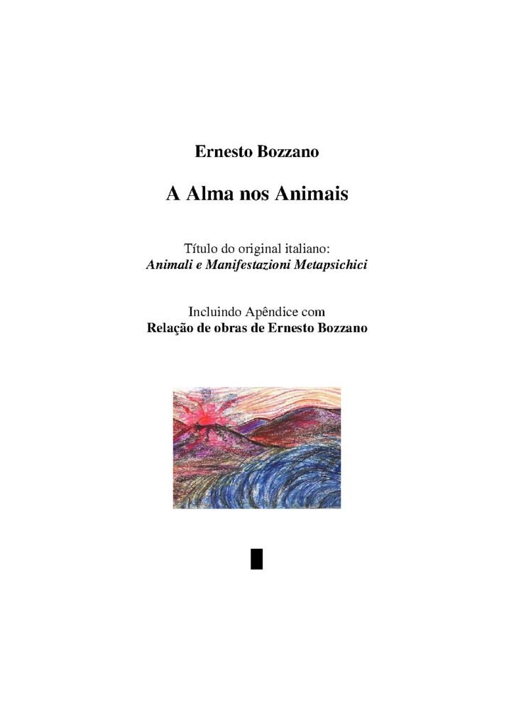Capa do livro A Alma nos Animais