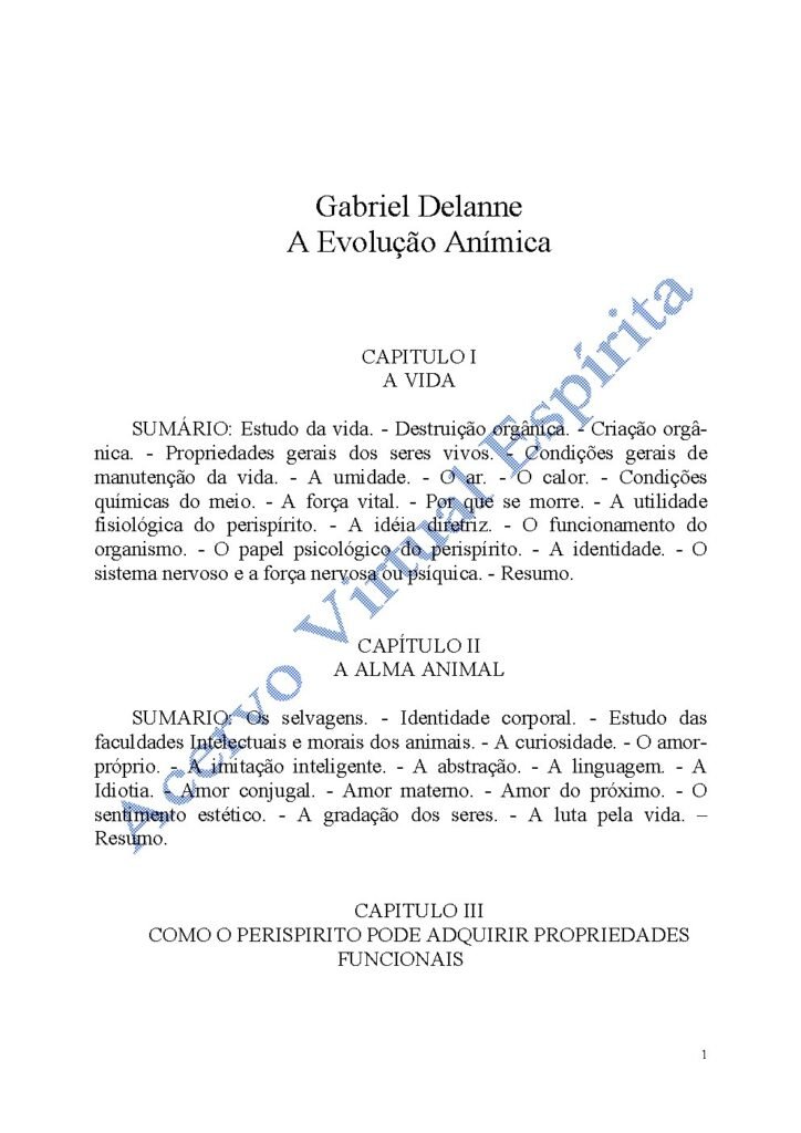 Capa do livro A Evolução Anímica