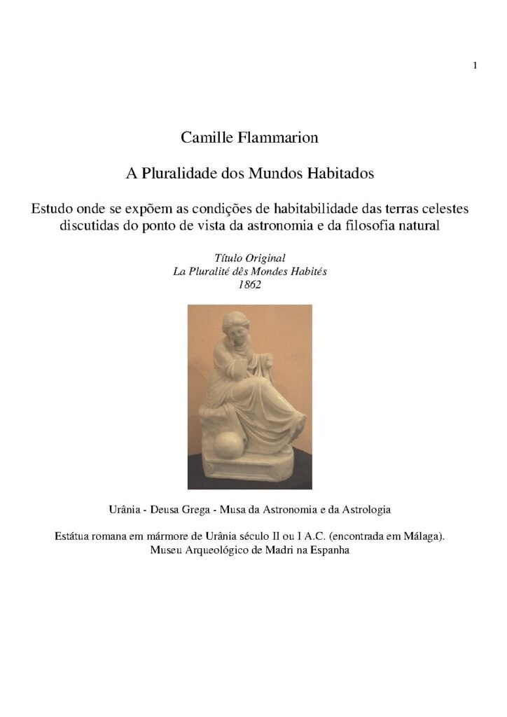 Capa do livro A Pluralidade dos Mundos Habitados