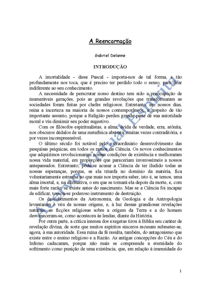 Capa do livro A Reencarnação