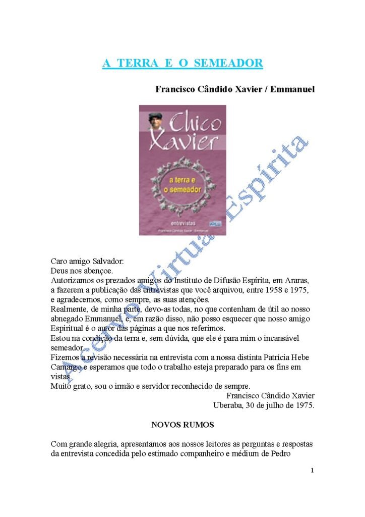 Capa do livro A Terra e o Semeador