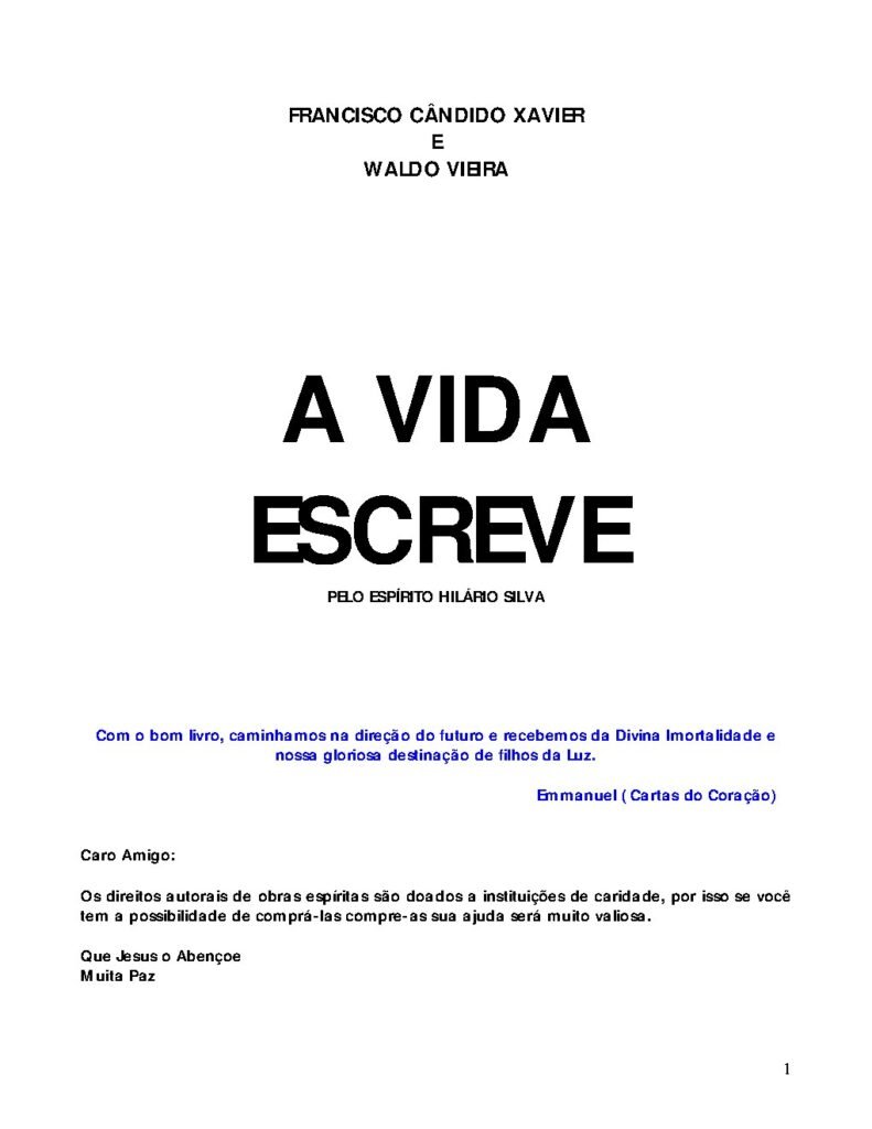 Capa do livro A Vida Escreve