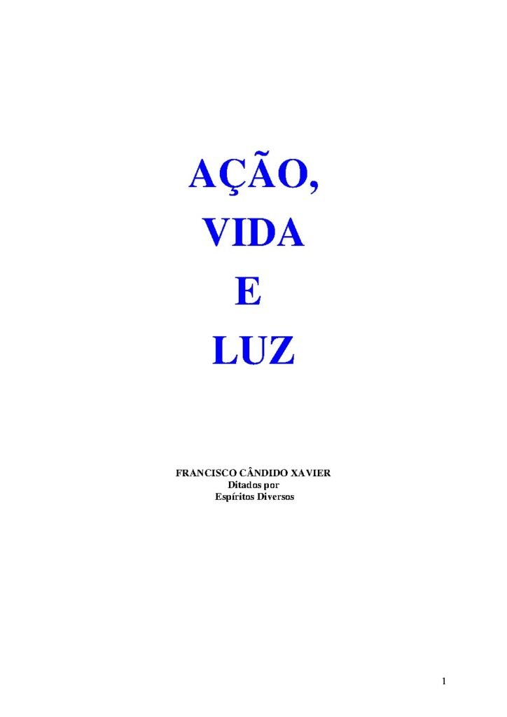Capa do livro Ação, Vida e Luz
