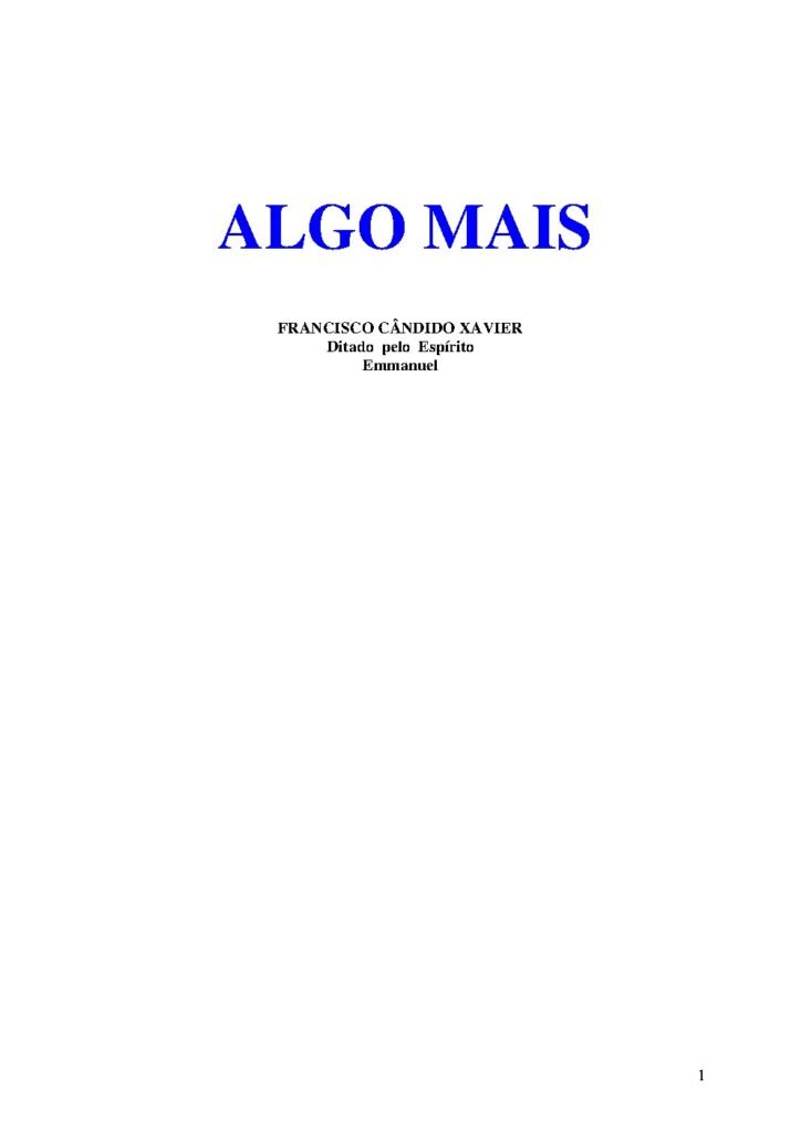Capa do livro Algo Mais