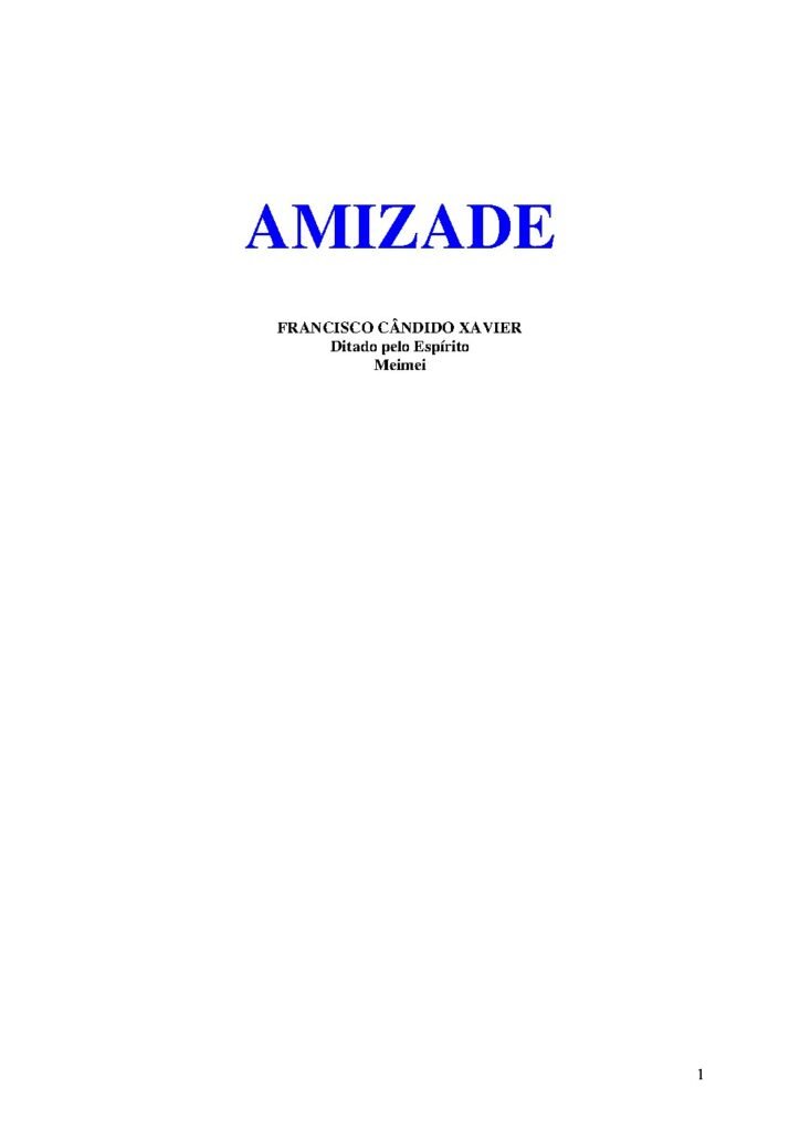 Capa do livro Amizade