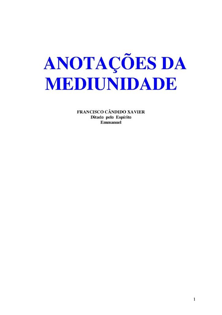 Capa do livro Anotações da Mediunidade