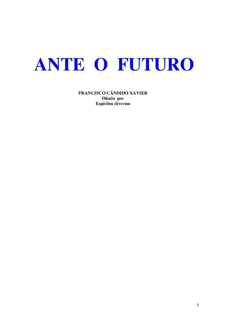 Capa do livro Ante o Futuro
