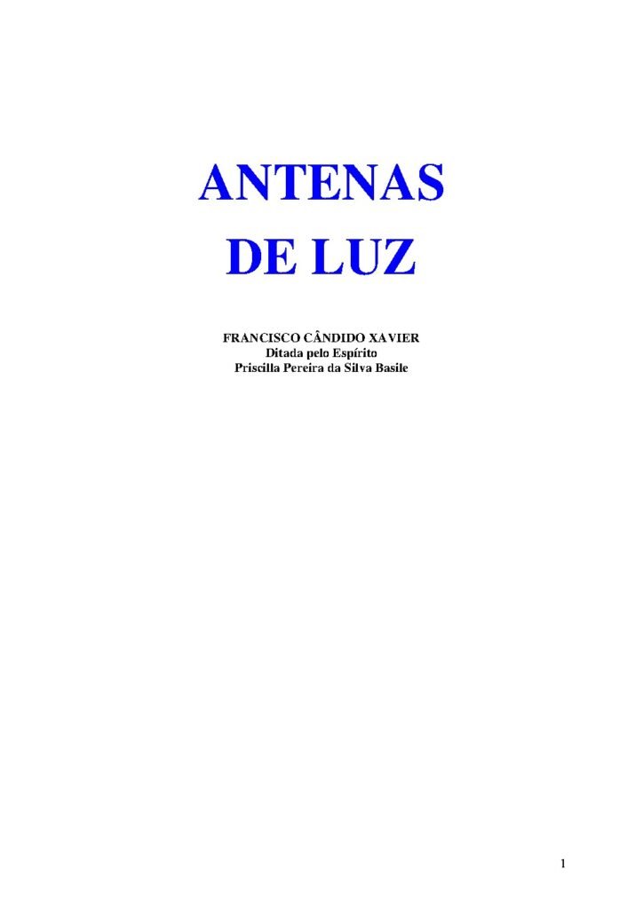 Capa do livro Antenas de Luz