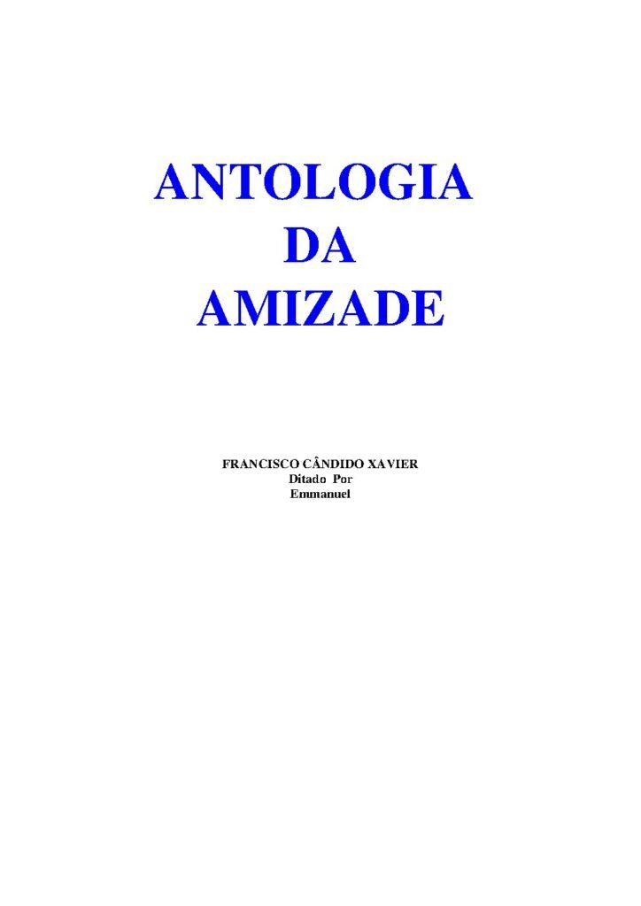 Capa do livro Antologia da Amizade