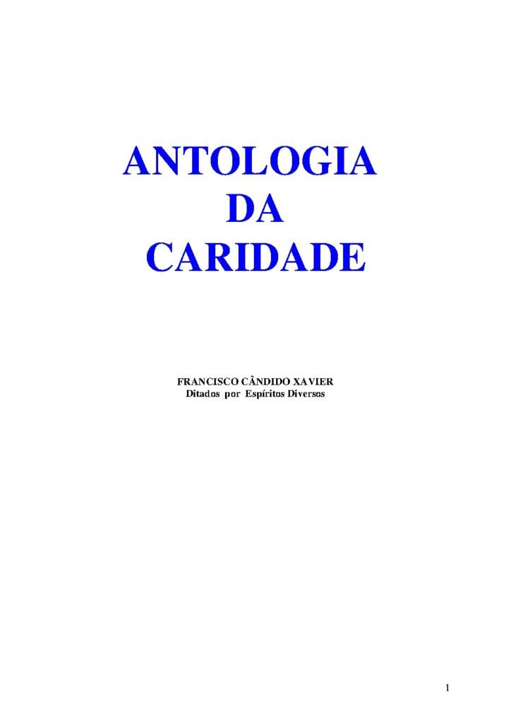 Capa do livro Antologia da Caridade