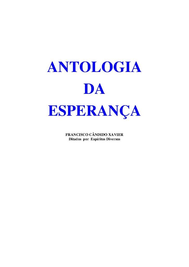 Capa do livro Antologia da Esperança