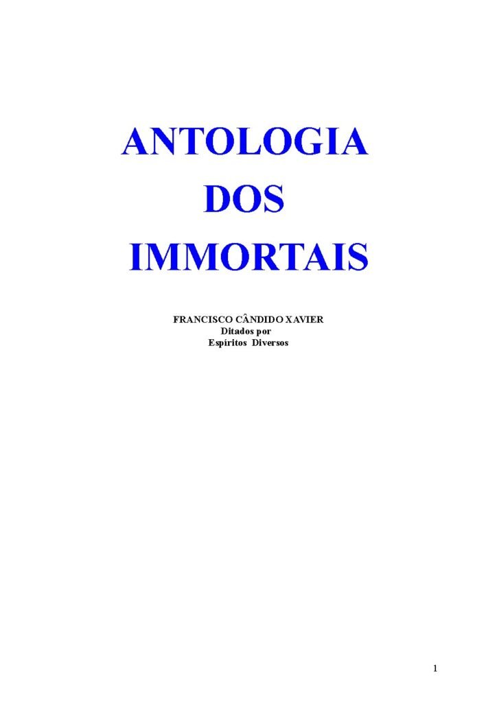 Capa do livro Antologia dos Imortais