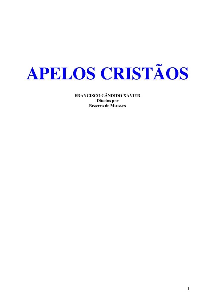 Capa do livro Apelos Cristãos
