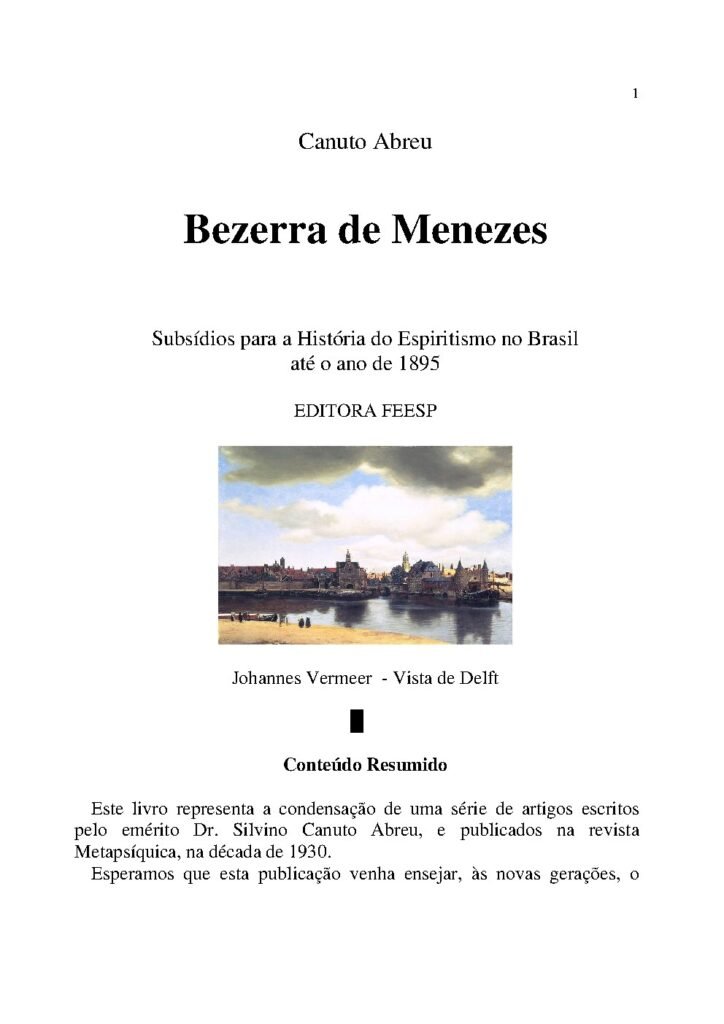 Capa do livro Bezerra de Menezes