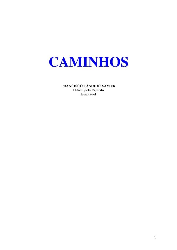 Capa do livro Caminhos