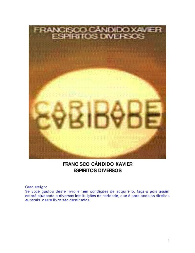 Capa do livro Caridade