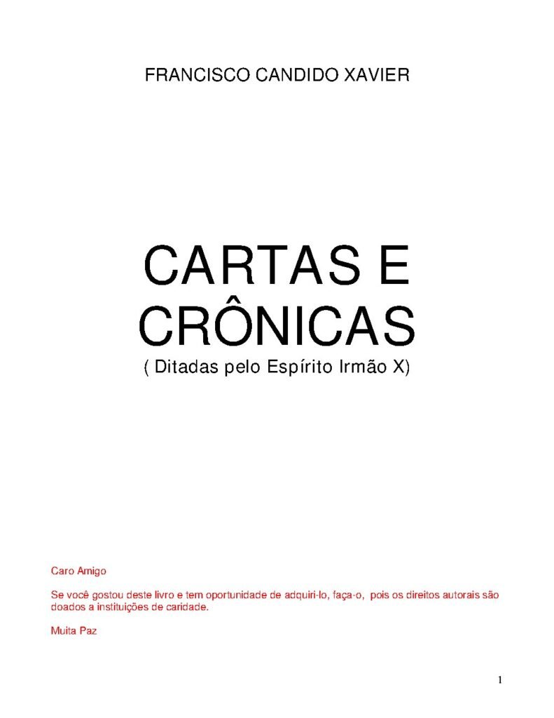 Capa do livro Cartas e Crônicas