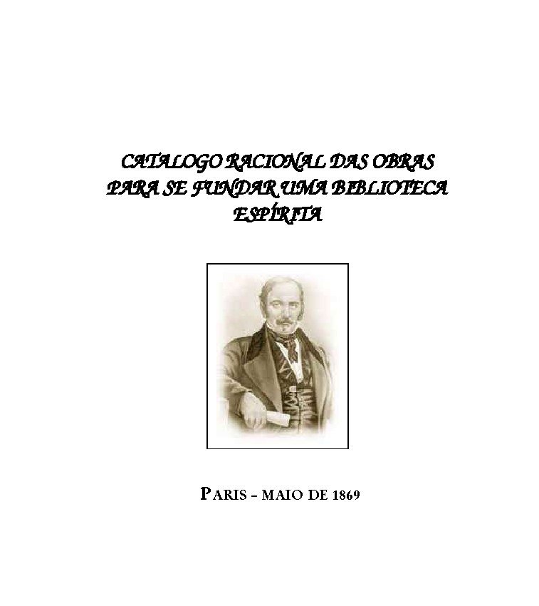 Capa do livro Catálogo Racional das Obras para se Fundar uma Biblioteca Espírita