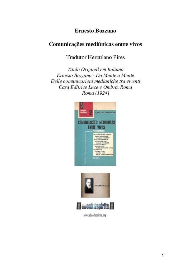 Capa do livro Comunicações Mediúnicas Entre Vivos