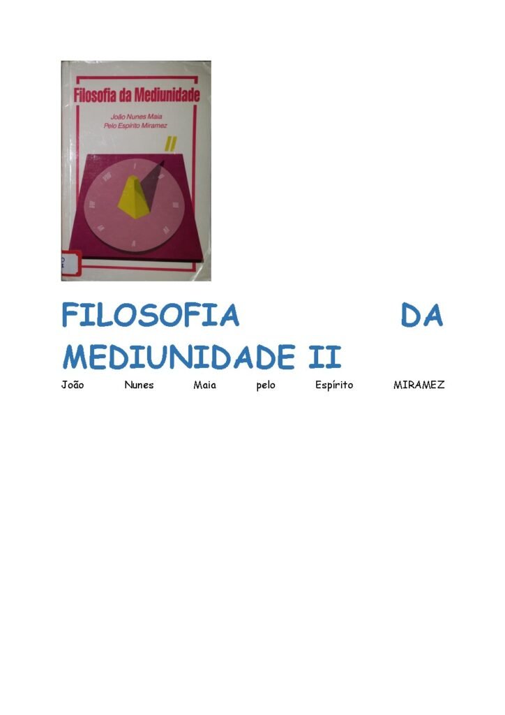 Capa do livro Filosofia da Mediunidade II
