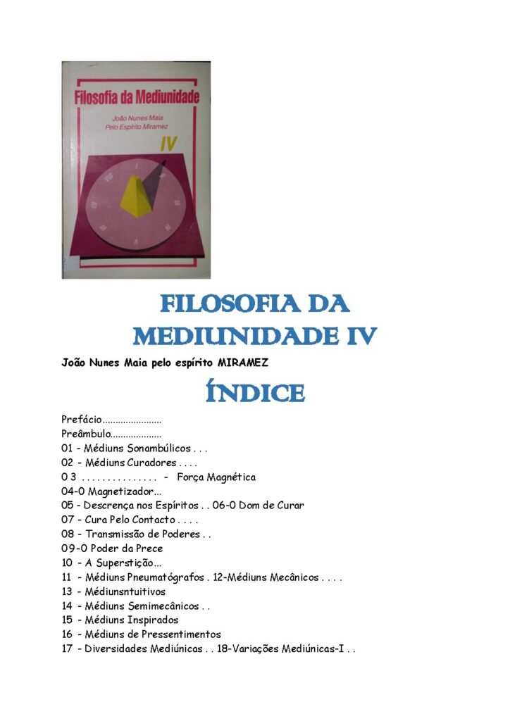 Capa do livro Filosofia da Mediunidade IV