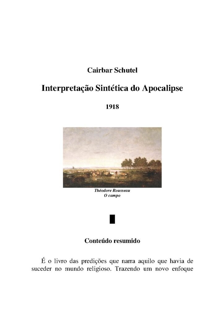 Capa do livro Interpretação Sintética do Apocalipse