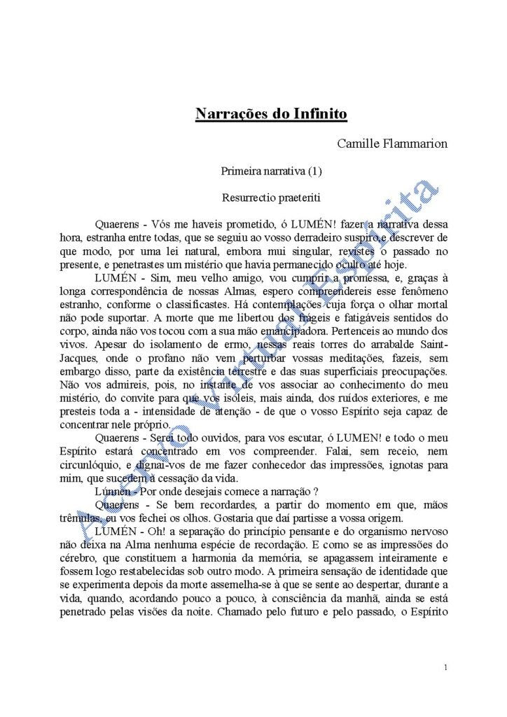 Capa do livro Narrações do Infinito