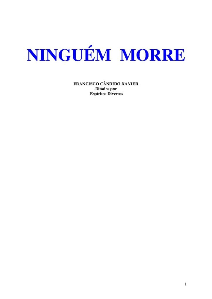 Capa do livro Ninguém Morre