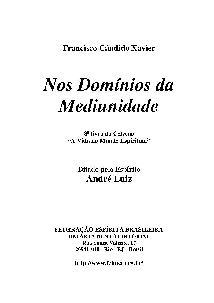 Capa do livro Nos Domínios da Mediunidade