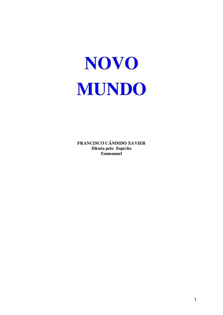 Capa do livro Novo Mundo