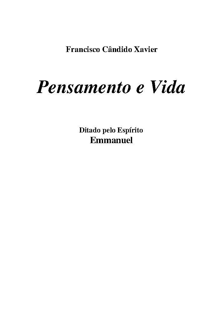 Capa do livro Pensamento e Vida